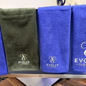 Evolve EV Script Towel - Blue & Green